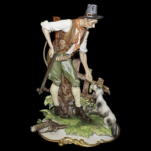 Купить фарфоровую статуэтку охотник ELITE & FABRIS в интернет магазине
