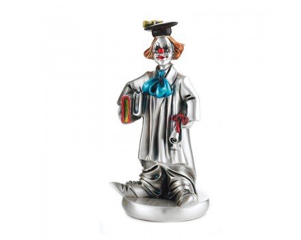 купить статуэтку посеребренный клоун с гармошкой купить в интернет магазине