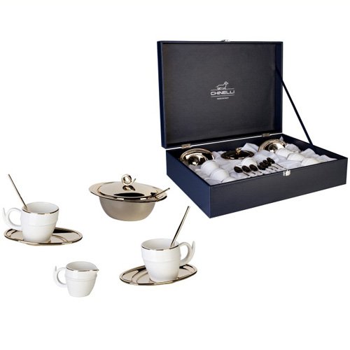 Купить чайный сервиз фирмы Chinelli Италия в Москве в интернет магазине купить подарочный чайный набор сервиз купить кофейный сервиз Италия