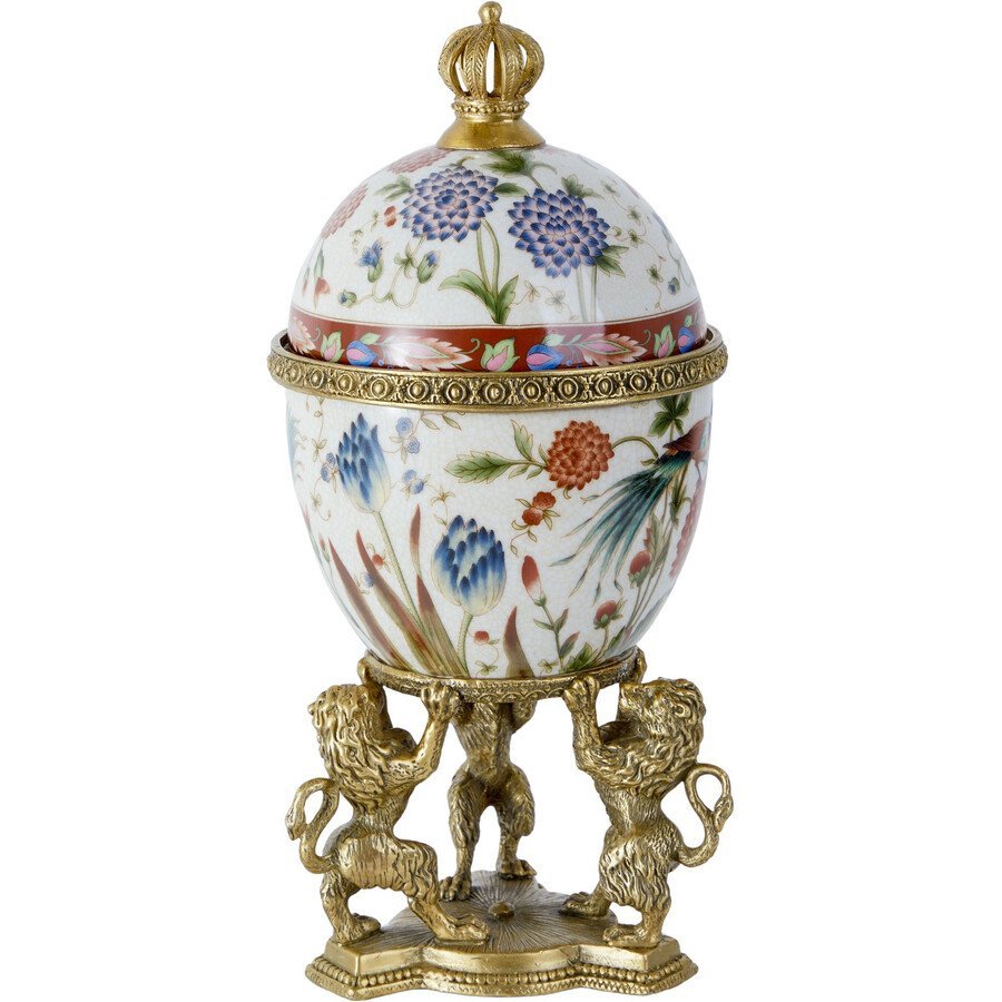 Шкатулка яйцо (Бронза форфор 1895г.)