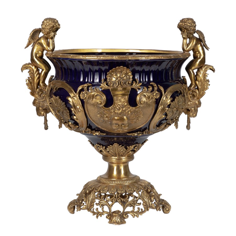 Чаша с ангелами (Фарфор с бронзой 1895г.)