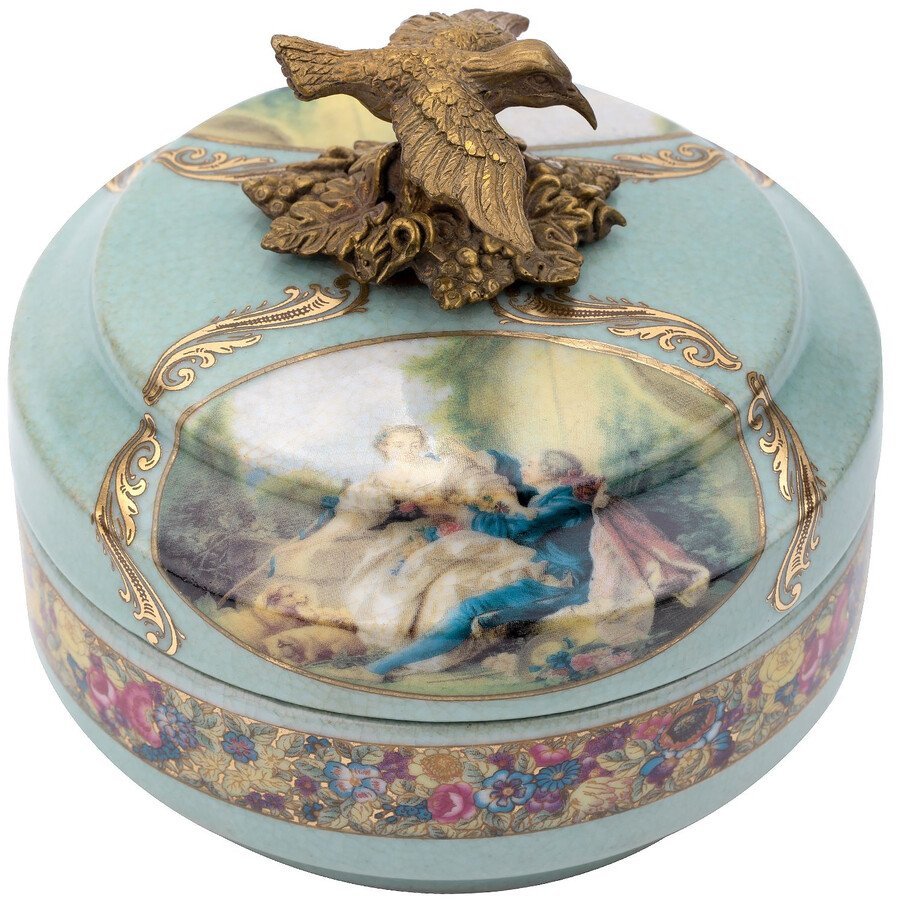 Шкатулка (Фарфор с бронзой 1895г.)