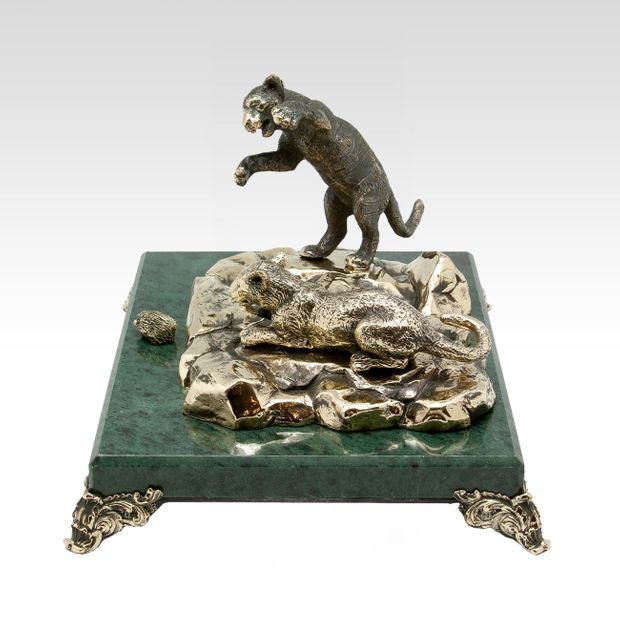 Скульптура Амурские тигры купить, Статуэтка тигр 