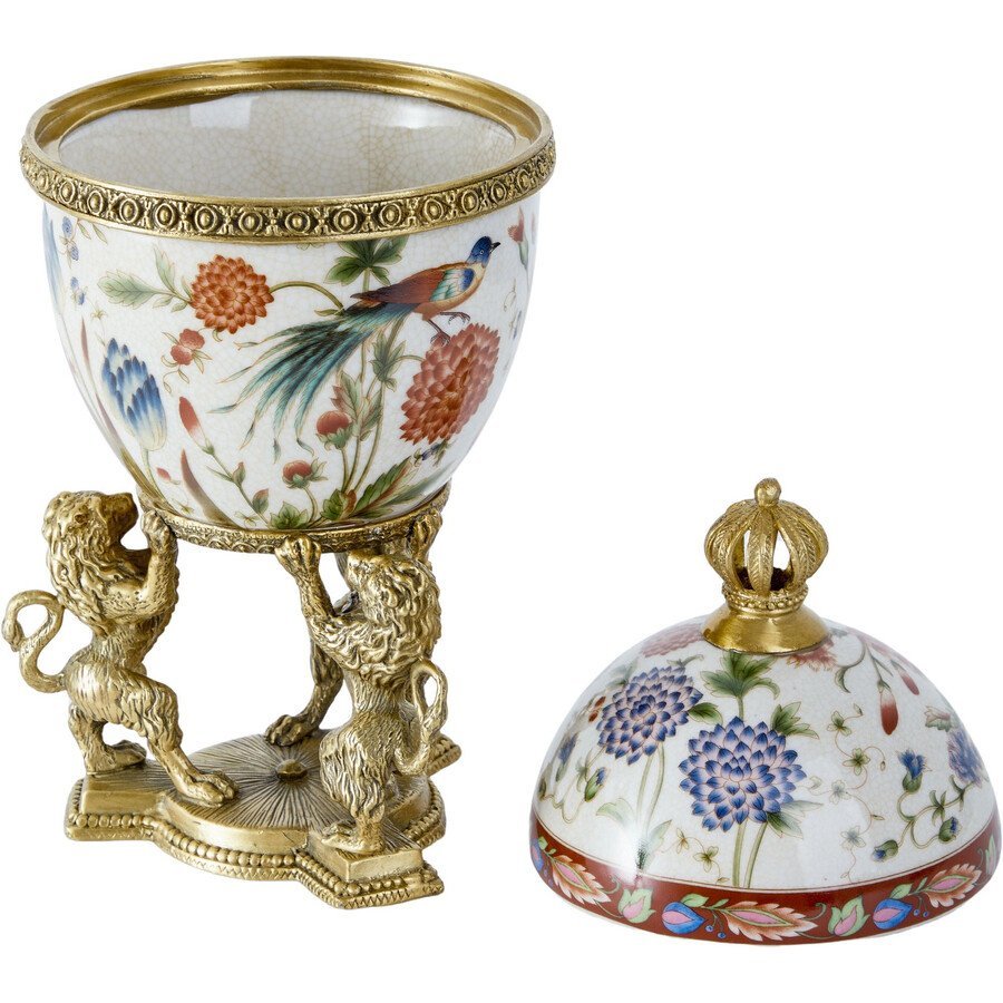 Шкатулка яйцо (Бронза форфор 1895г.)
