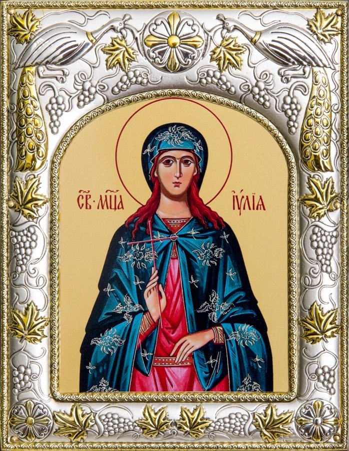 Купить икону святая мученица Иулия (Юлия). Купить икону в интернет магазине.