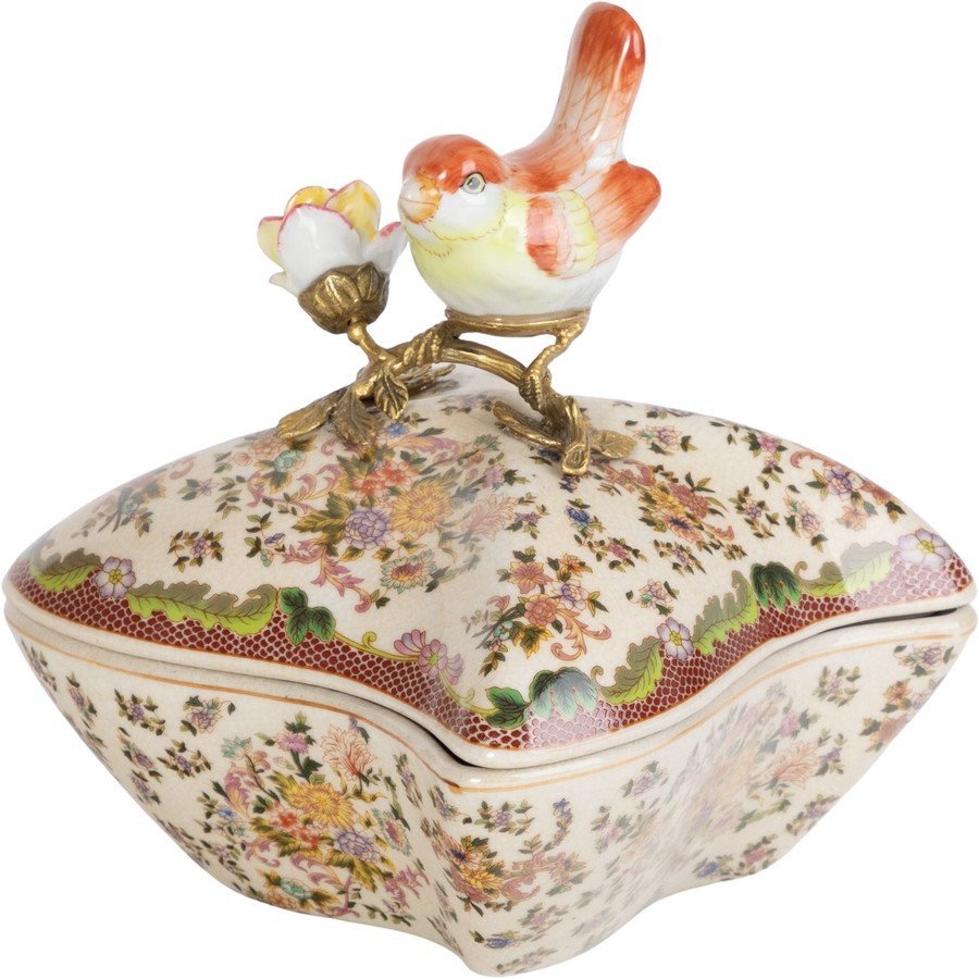 Шкатулка (Фарфор с бронзой 1895г.)